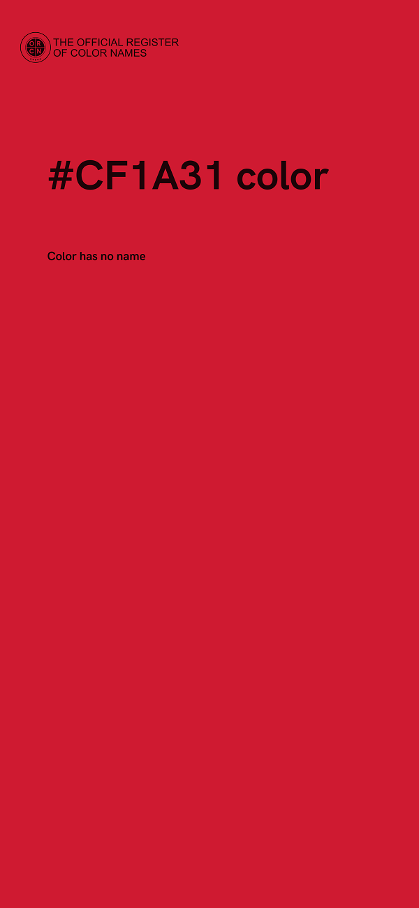 #CF1A31 color image