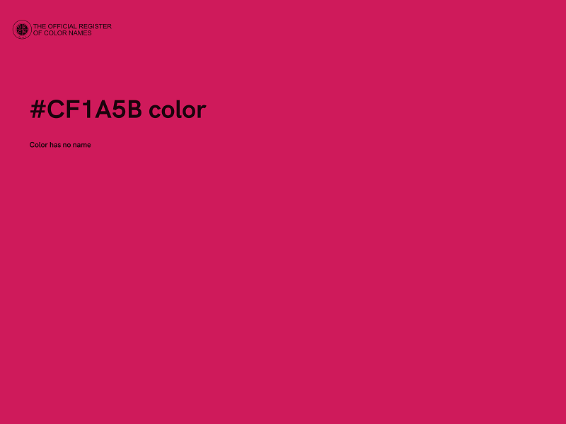 #CF1A5B color image
