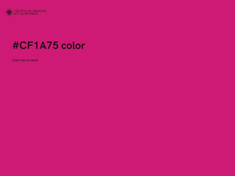 #CF1A75 color image