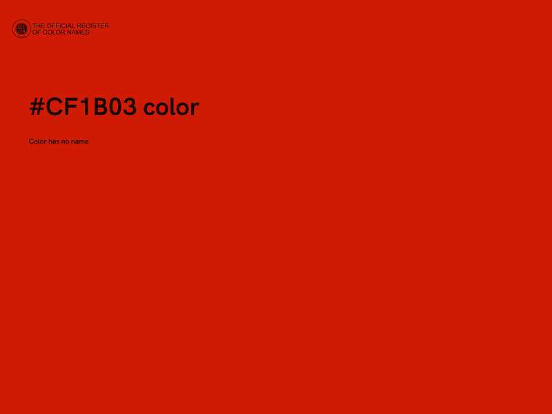 #CF1B03 color image