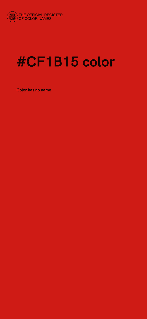 #CF1B15 color image