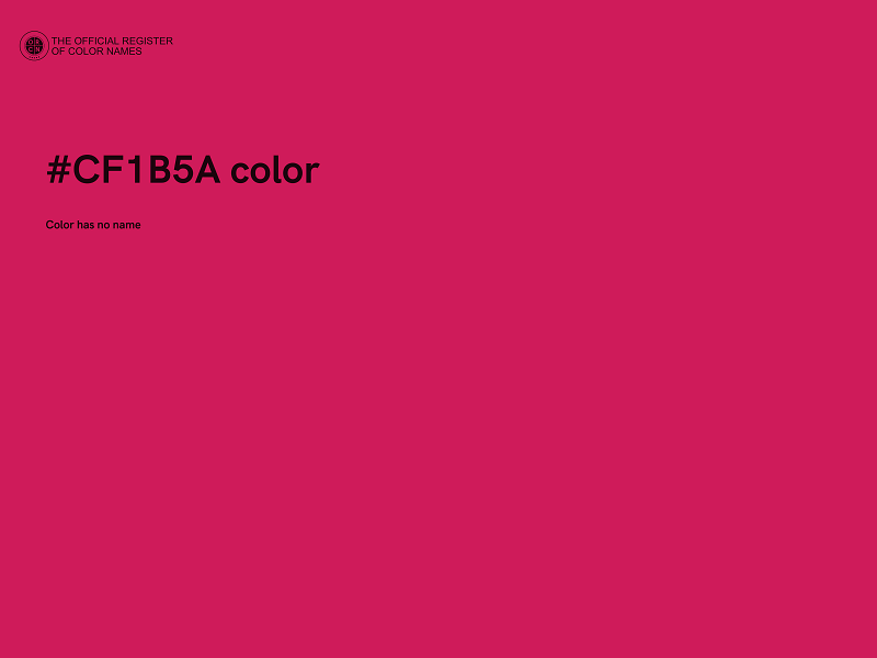 #CF1B5A color image