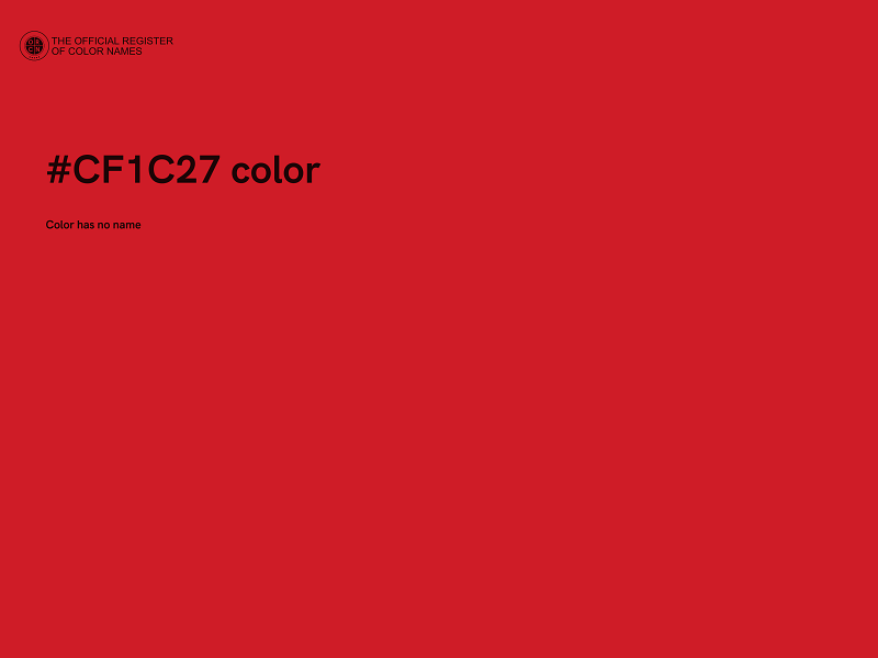 #CF1C27 color image