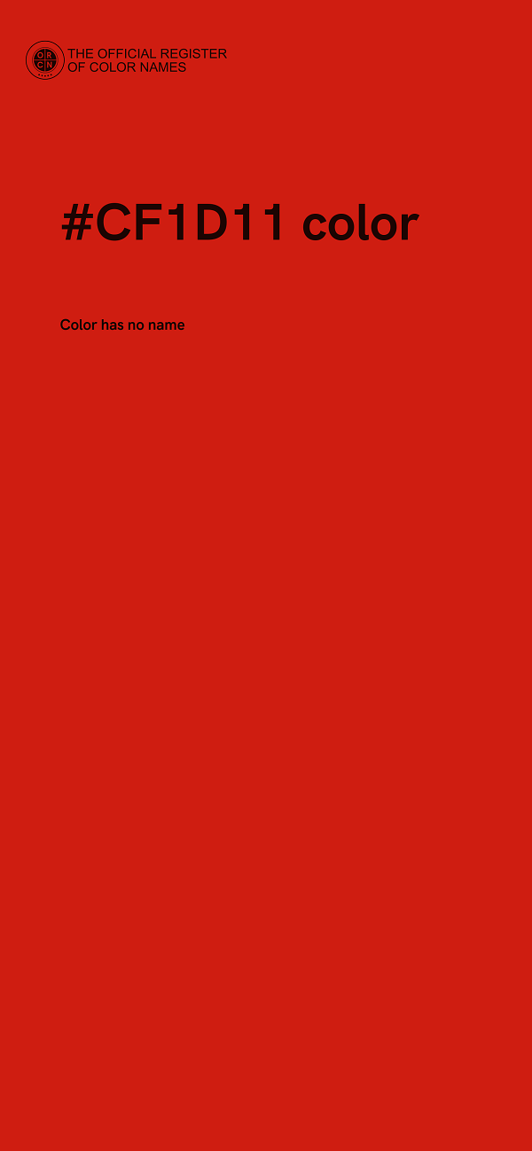 #CF1D11 color image