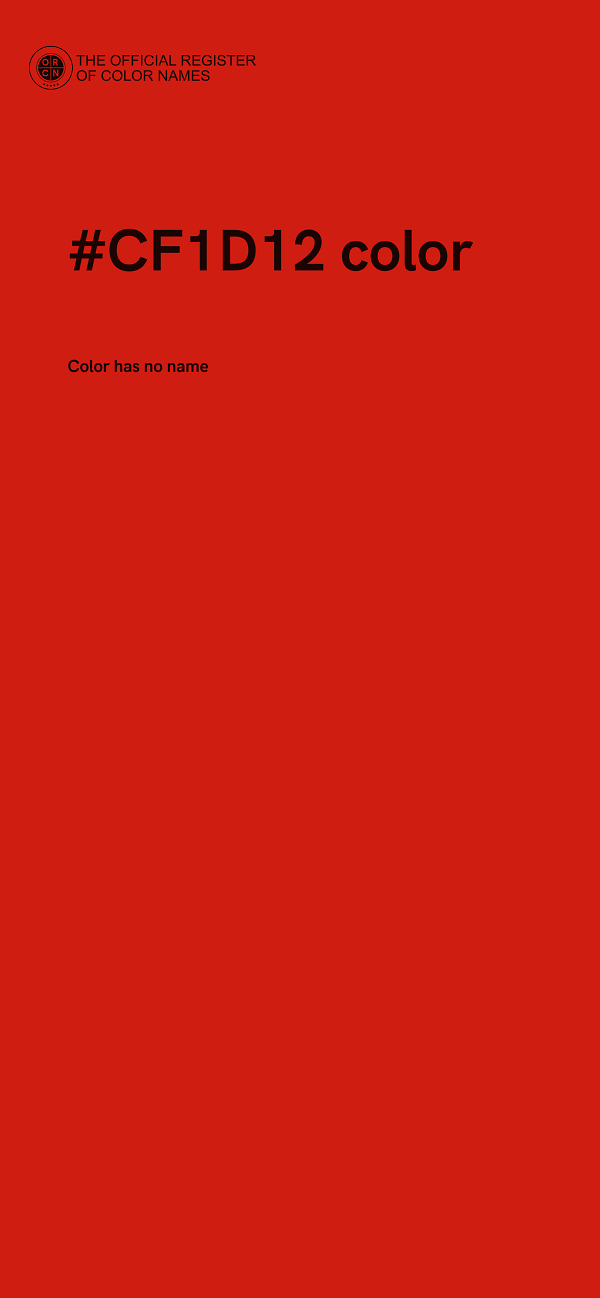 #CF1D12 color image