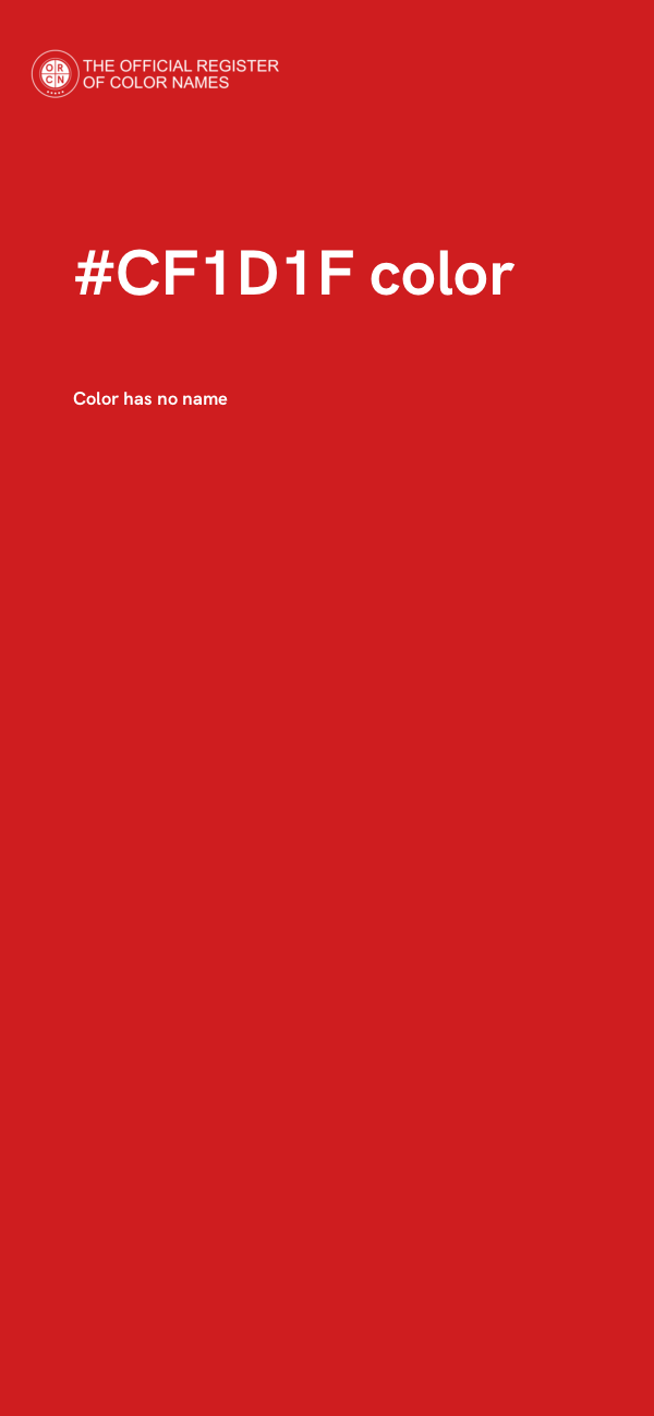 #CF1D1F color image