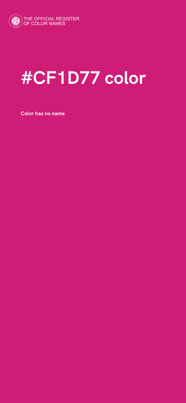#CF1D77 color image