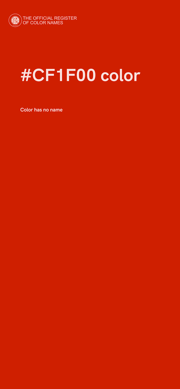 #CF1F00 color image