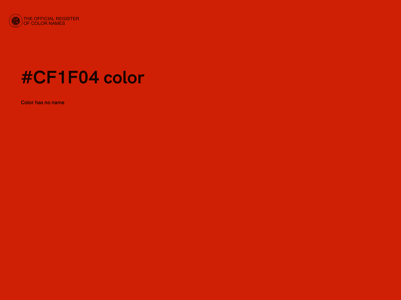 #CF1F04 color image