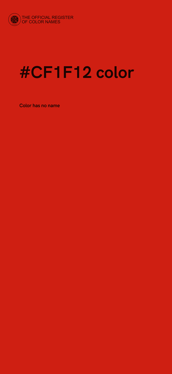 #CF1F12 color image