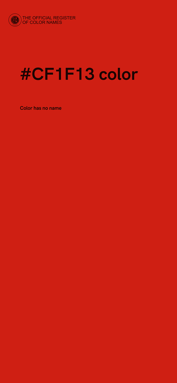 #CF1F13 color image