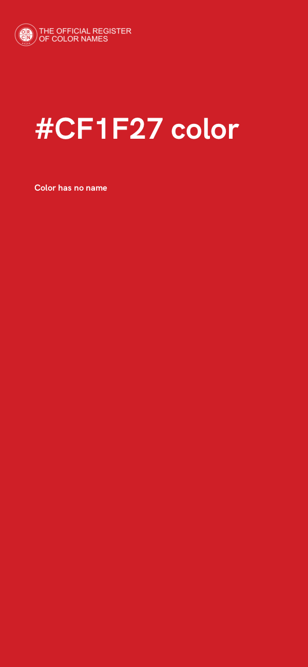 #CF1F27 color image