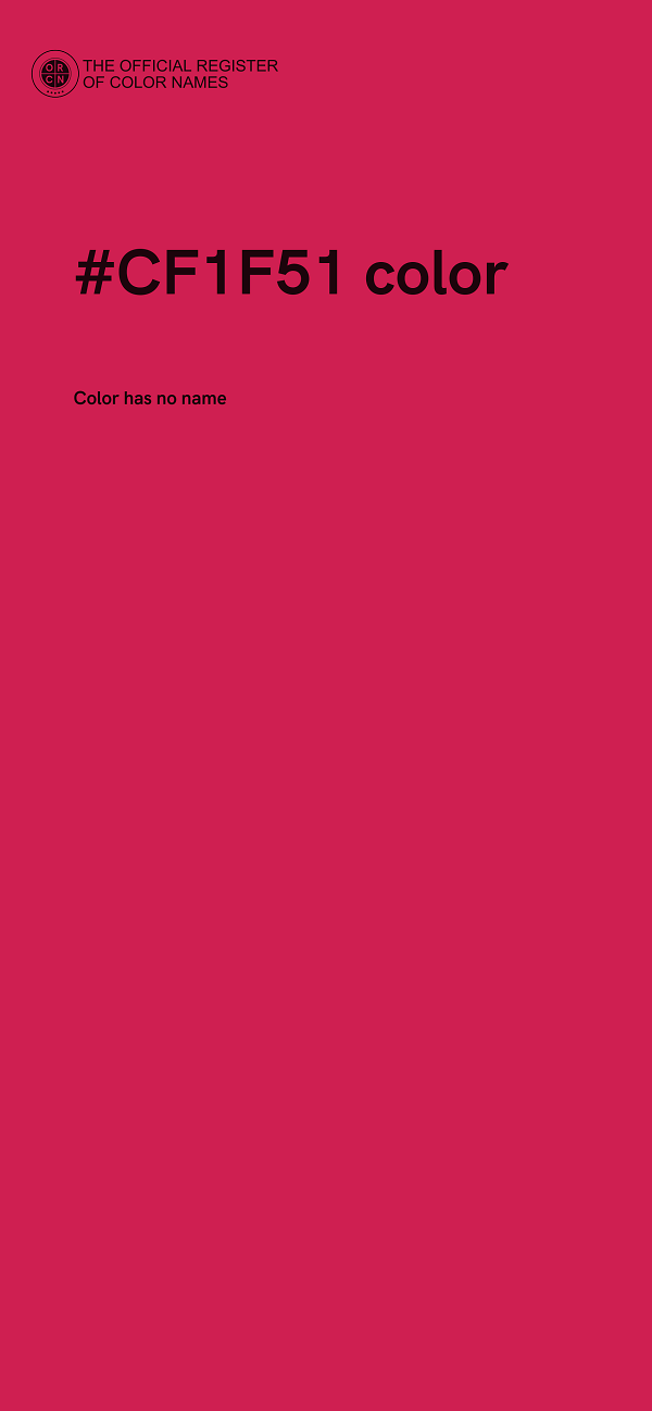 #CF1F51 color image