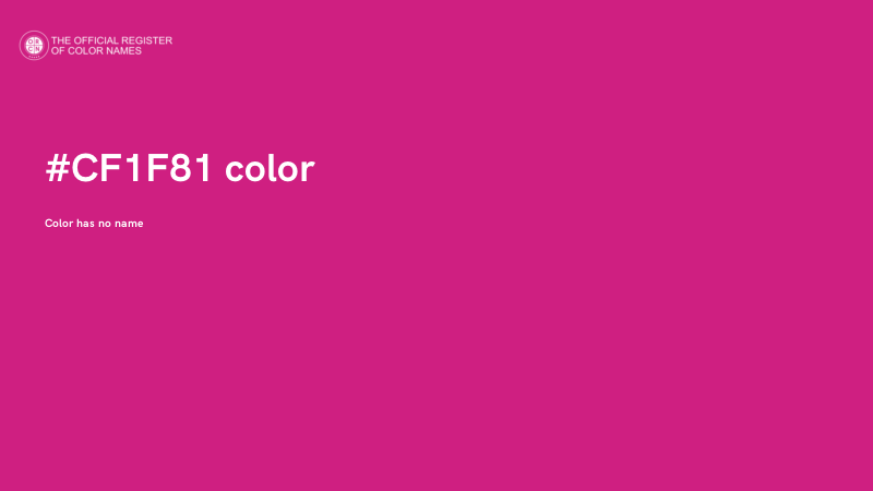 #CF1F81 color image