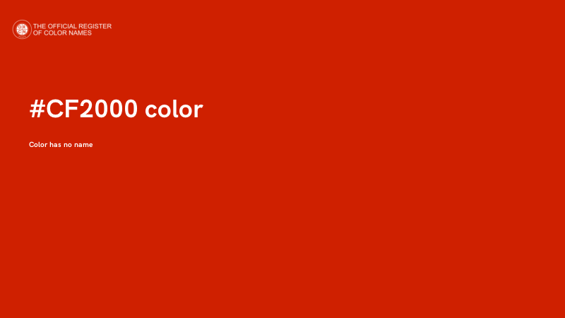 #CF2000 color image