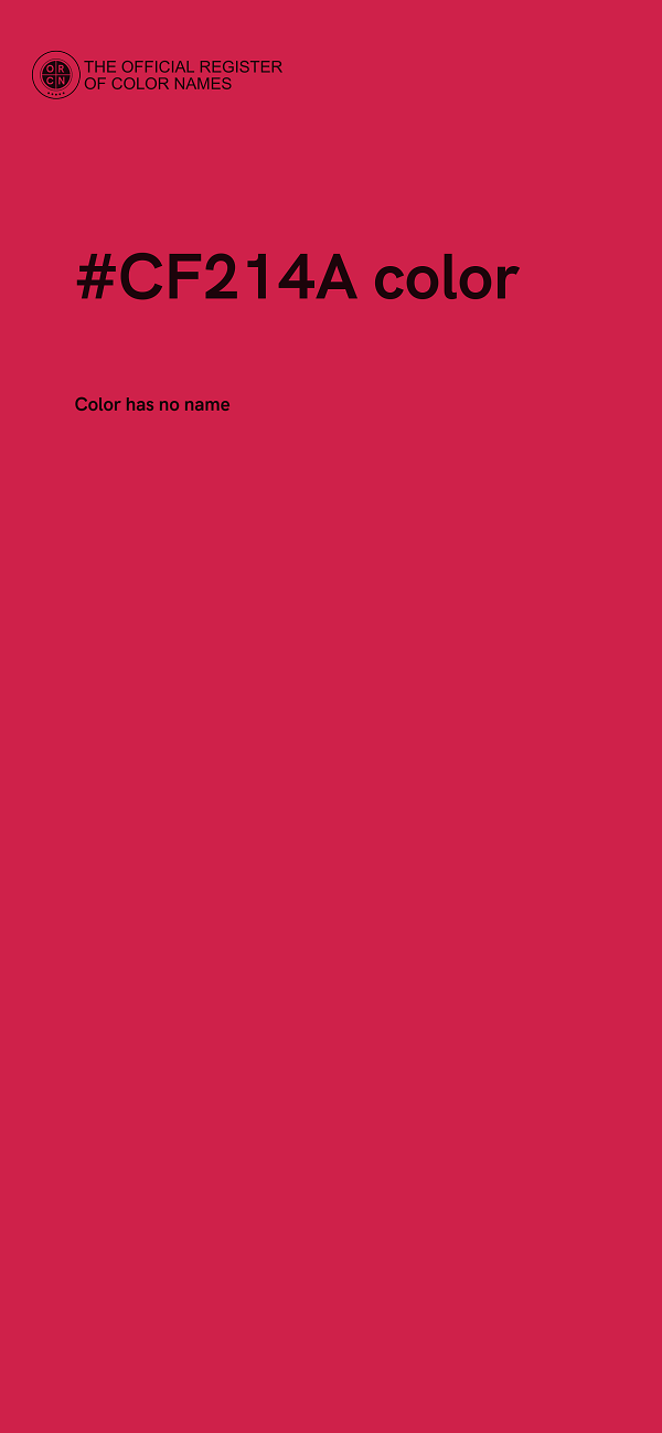 #CF214A color image