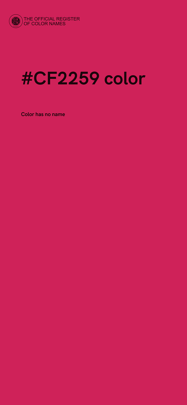 #CF2259 color image
