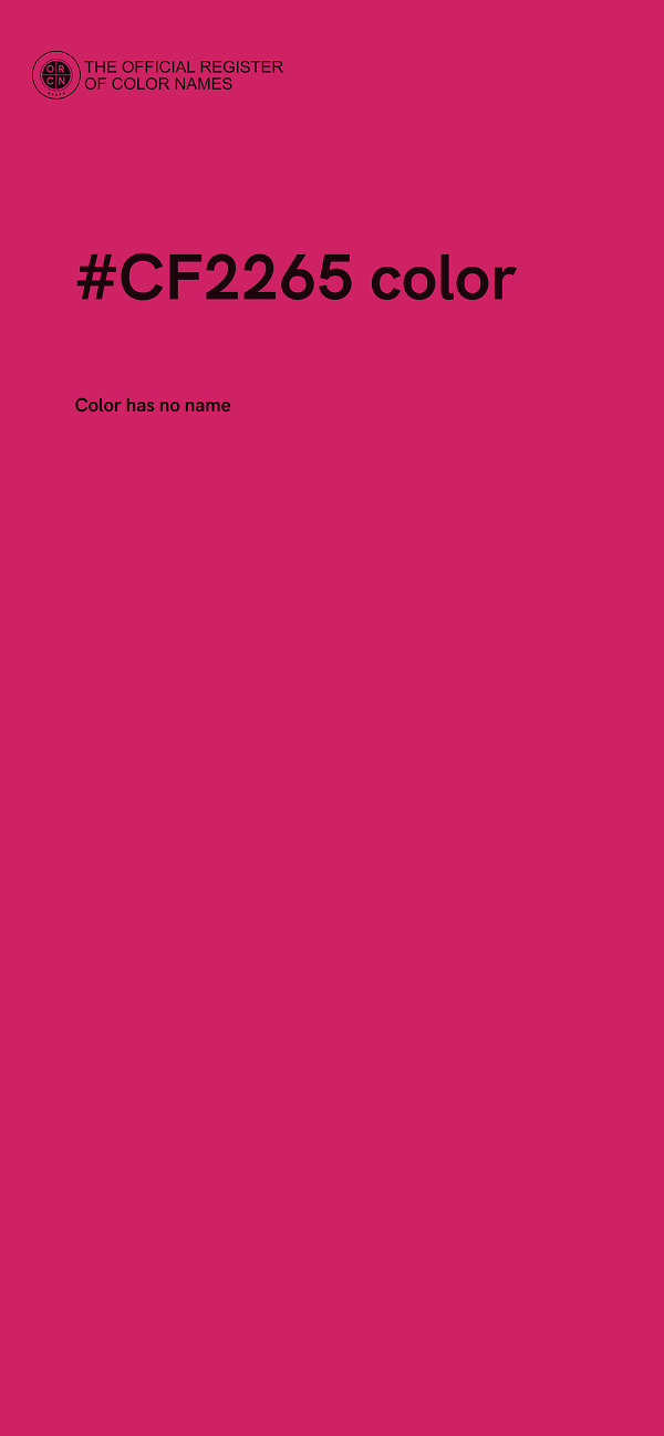 #CF2265 color image
