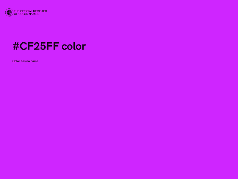 #CF25FF color image