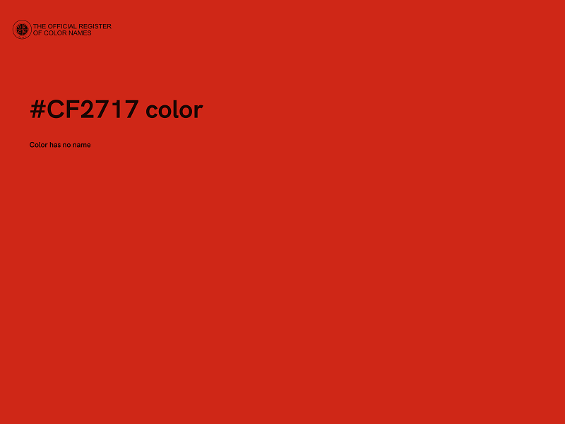 #CF2717 color image