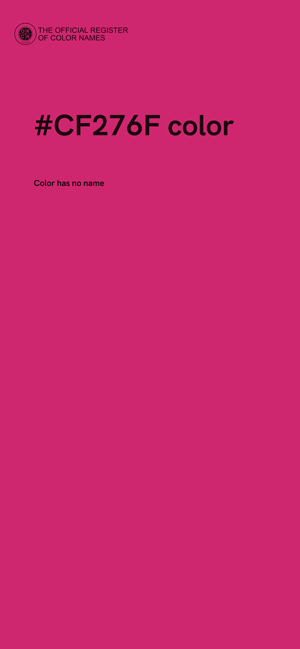 #CF276F color image