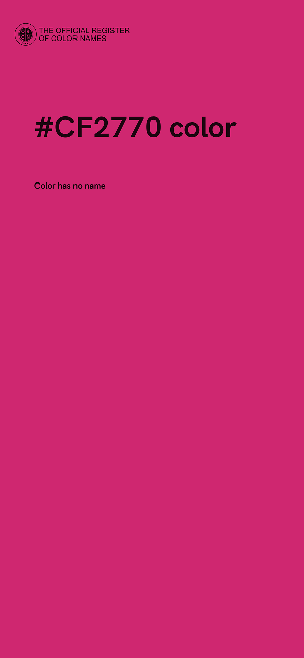 #CF2770 color image