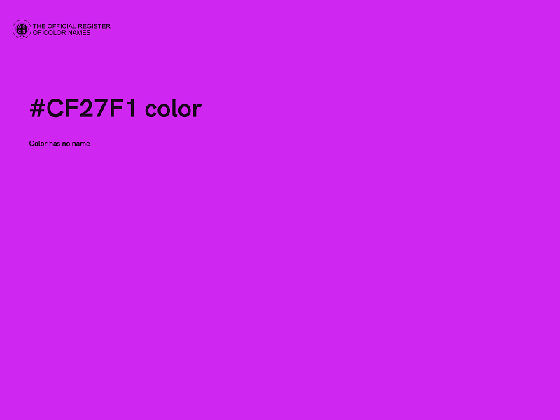 #CF27F1 color image