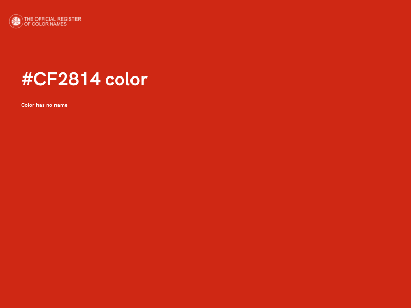 #CF2814 color image