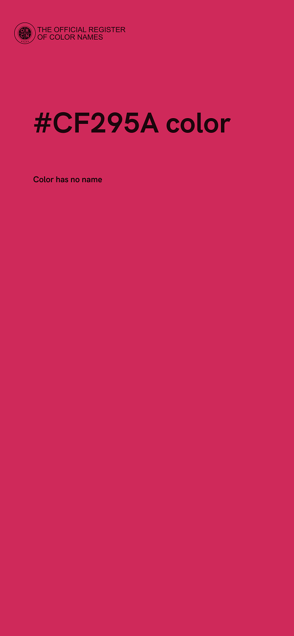 #CF295A color image