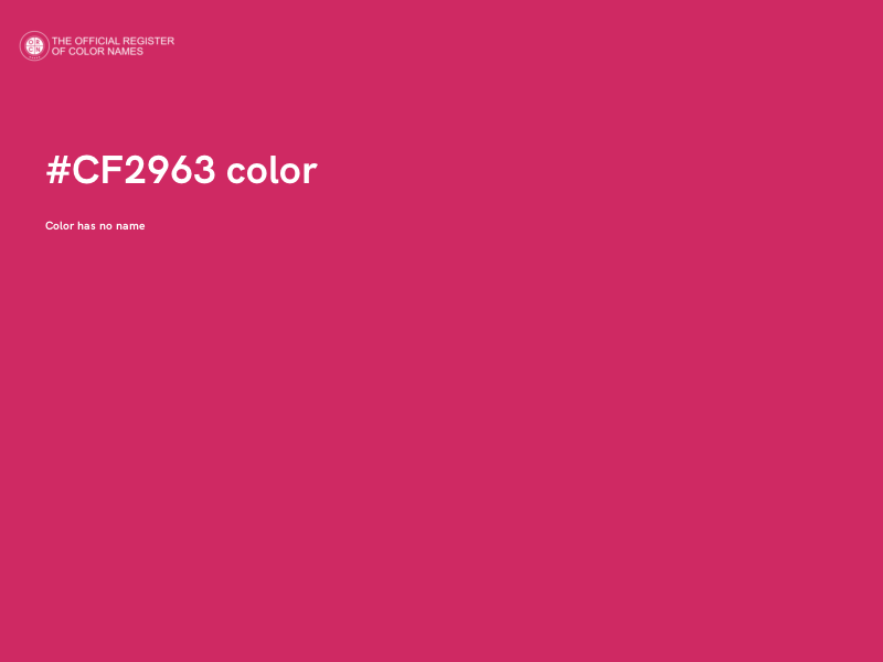 #CF2963 color image