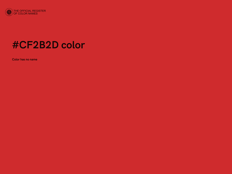 #CF2B2D color image