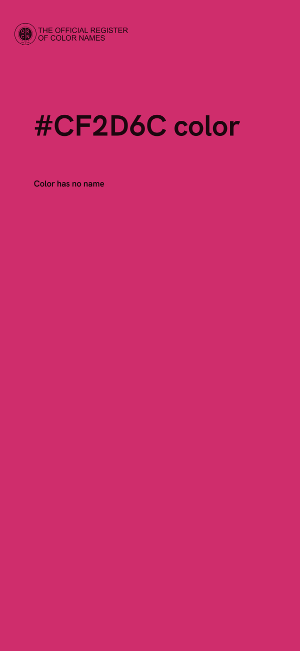 #CF2D6C color image