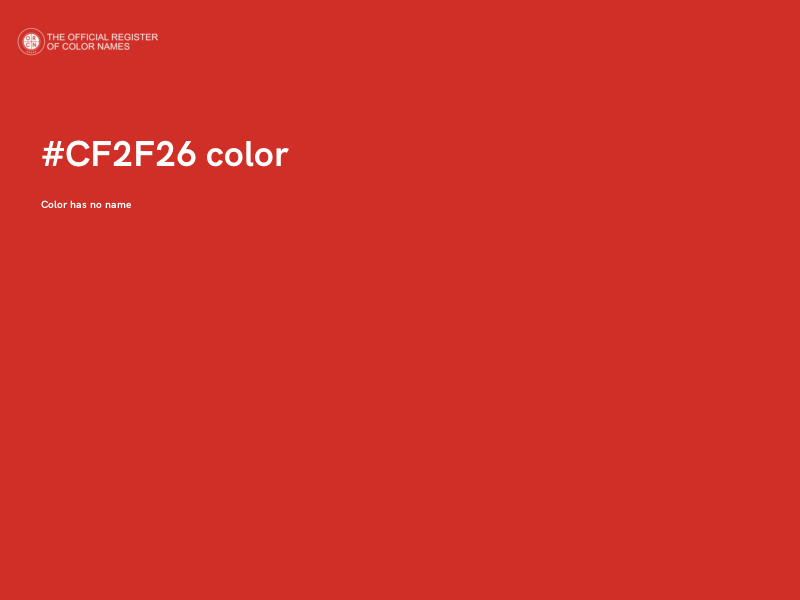 #CF2F26 color image