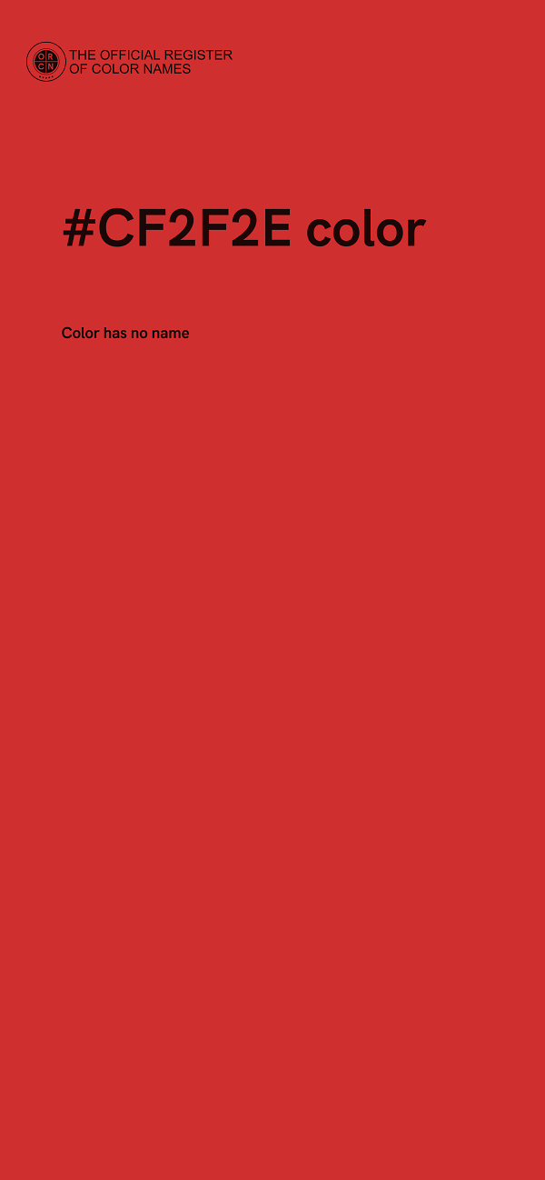 #CF2F2E color image