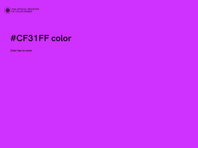 #CF31FF color image