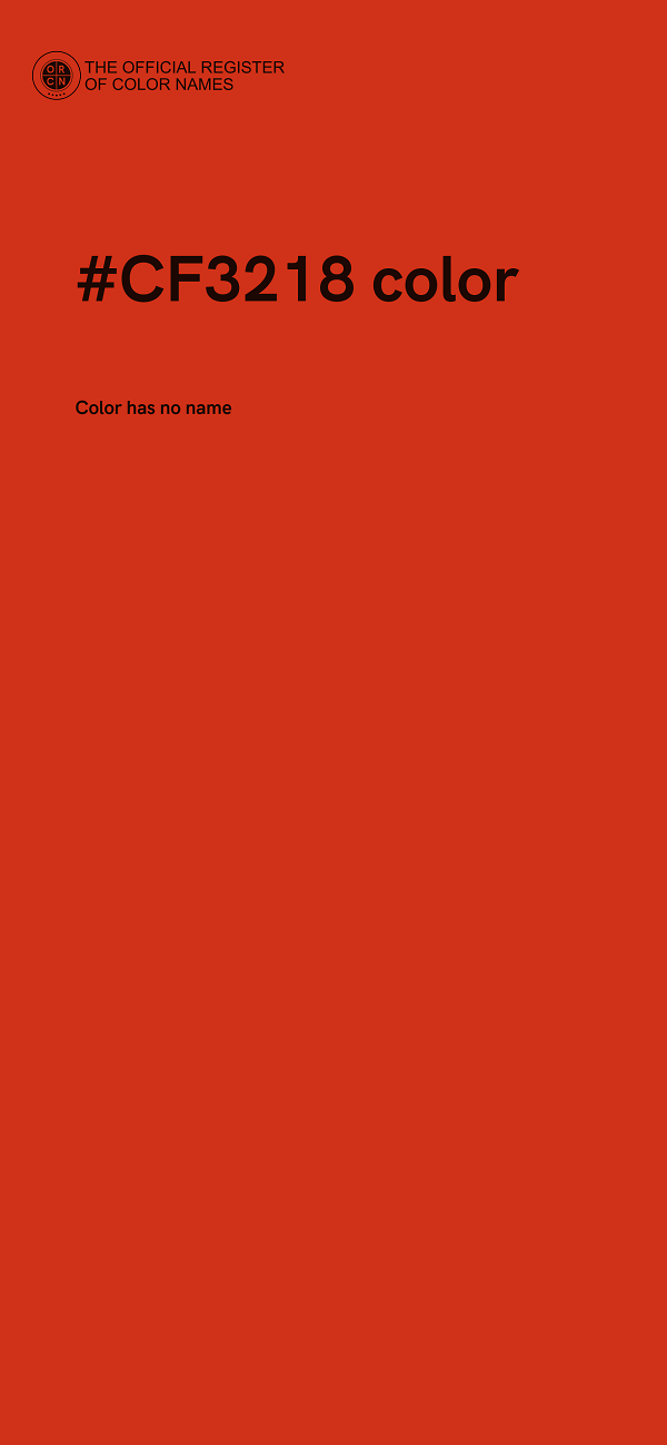 #CF3218 color image