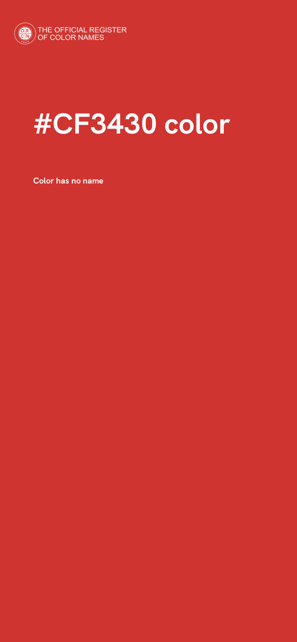 #CF3430 color image
