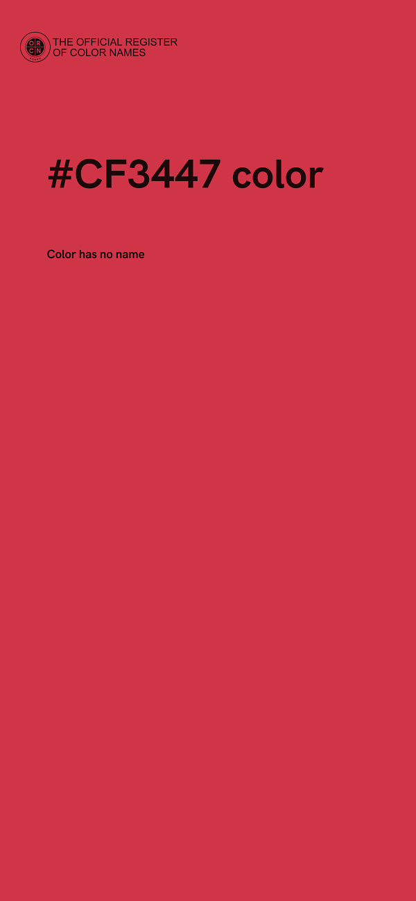 #CF3447 color image