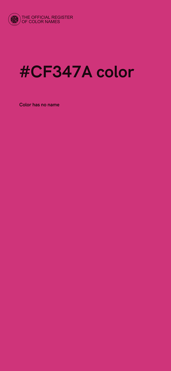 #CF347A color image