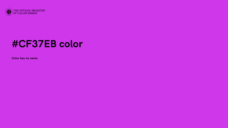 #CF37EB color image