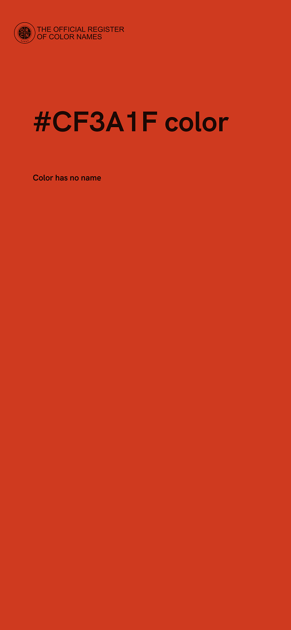 #CF3A1F color image