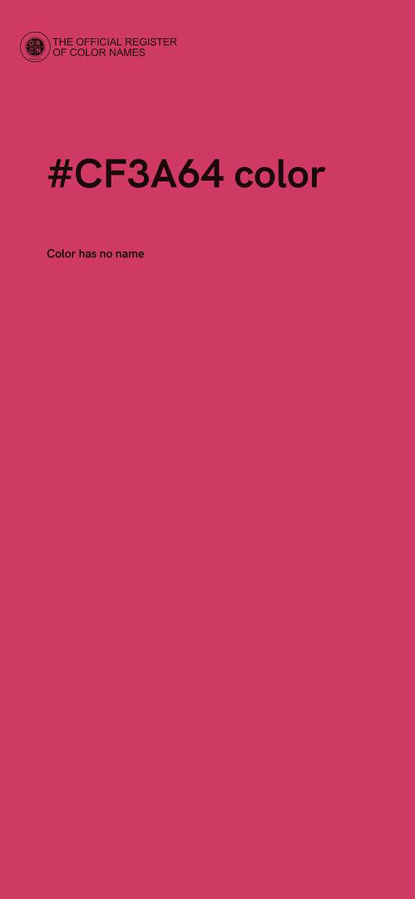 #CF3A64 color image