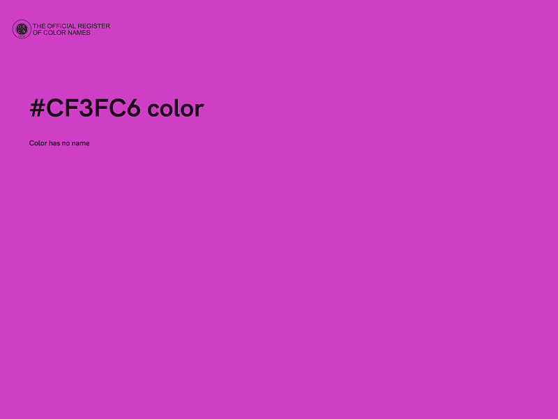 #CF3FC6 color image