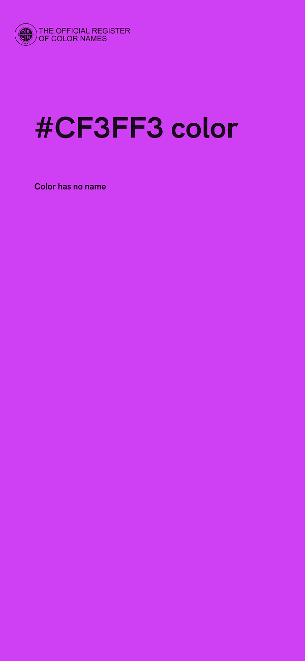 #CF3FF3 color image