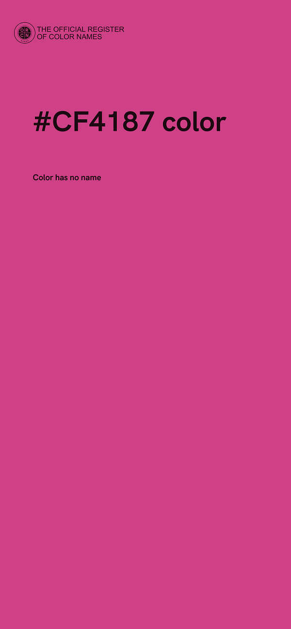 #CF4187 color image