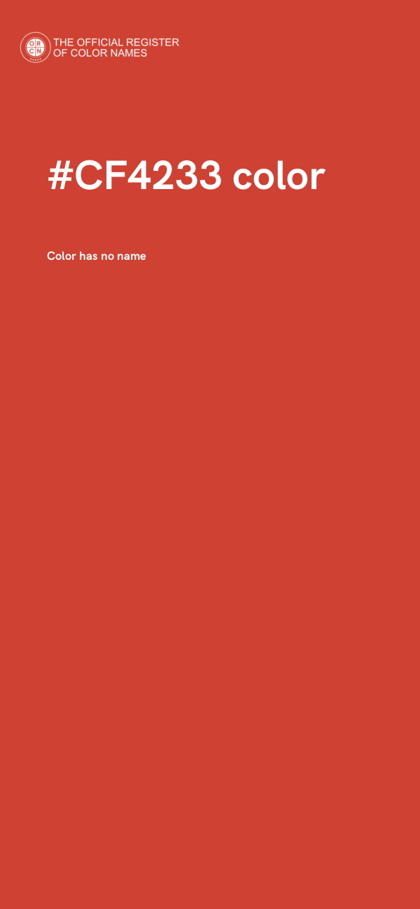 #CF4233 color image