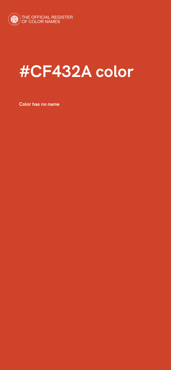 #CF432A color image
