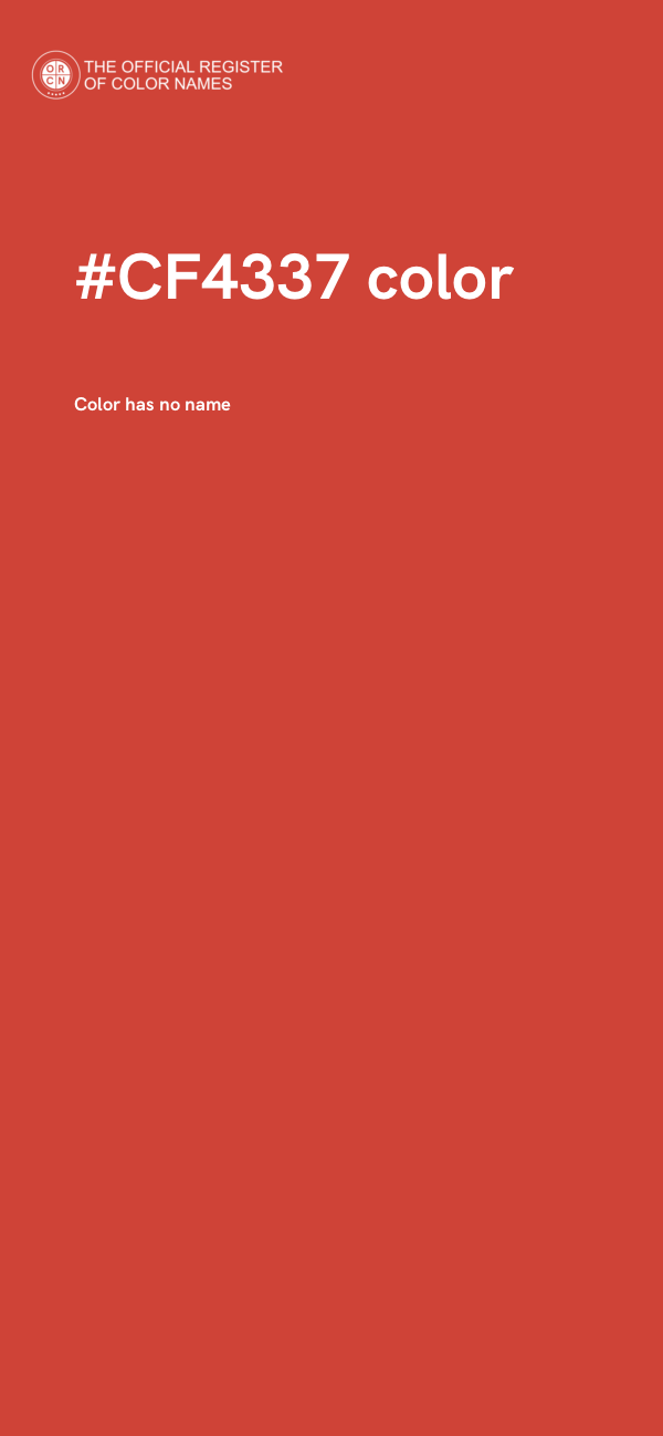 #CF4337 color image