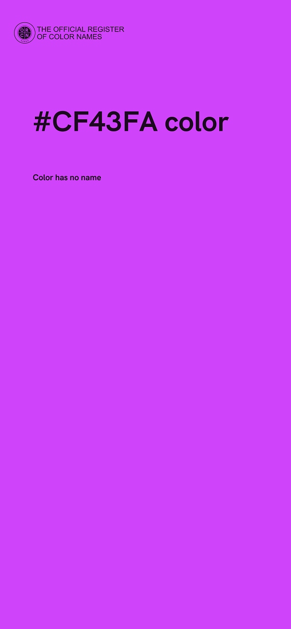 #CF43FA color image