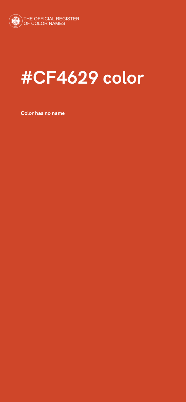 #CF4629 color image